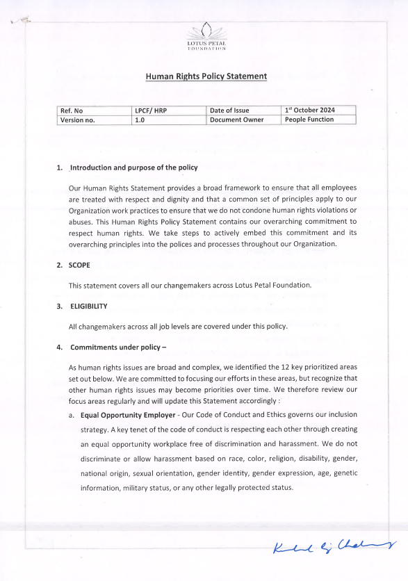 Human Rights Policy